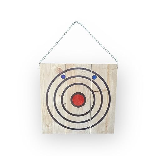 Tomahawk Targets - Wooden Knife Throwing Target with Bullseye and Kill Shots (Knives not Included)