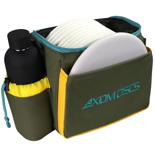 Axiom Discs Cell Disc Golf Starter Bag (Choose Your Favorite Color) - color: Olive/Tropic Blue/Golden Yellow