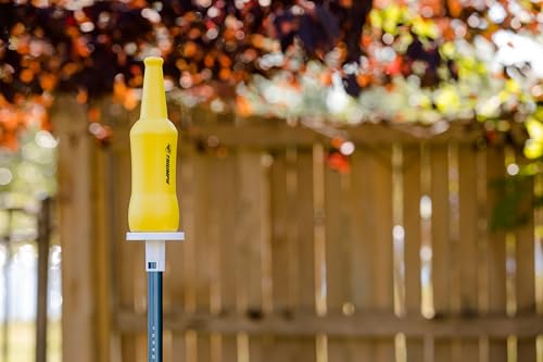 Triumph Bottle Battle Game Set – Fast-Paced Disc Toss Lawn Game with Adjustable Poles, 2 Bottles, 2 Platforms, Built-in Scorers & Competition Disc – Fun Outdoor Game for Tailgates, BBQs & Beaches