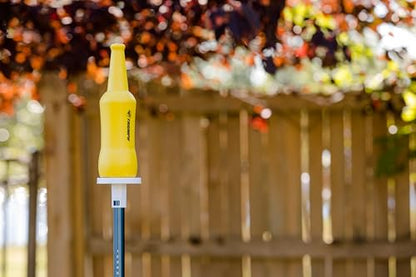 Triumph Bottle Battle Game Set – Fast-Paced Disc Toss Lawn Game with Adjustable Poles, 2 Bottles, 2 Platforms, Built-in Scorers & Competition Disc – Fun Outdoor Game for Tailgates, BBQs & Beaches
