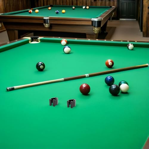 24pcs Wall Mounted Pool Cue Holder Clips, Snooker Cue Stick Clamps with Fixed Mount, Fishing Rod Storage Rack for Home Bar and Game Room