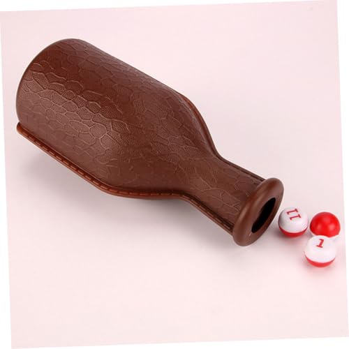 2pcs Portable Plastic Billiard Dice Set Shaker Bottle Fun Party Props for Billiard Games Pool Rooms and Entertainment