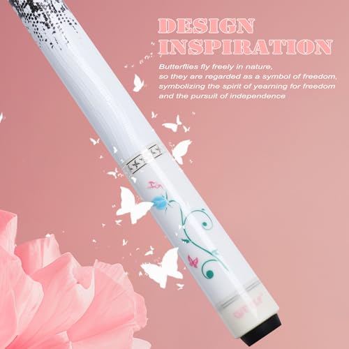 CUEELF Pink Pool Cue Stick 58inches Canadian Maple Billiard Cue Sticks Professional Pool Stick Gifts for Women and Ladies - color: White, size: 20 oz