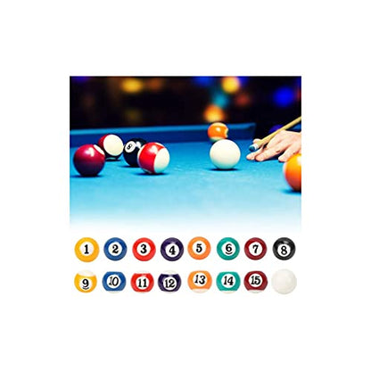 CUEA Children Billiard Ball Toy 2.5CM Billiard Ball, 16pcs Set, Multicolor, Plastic, Pool, 2.5cm/0.98inch