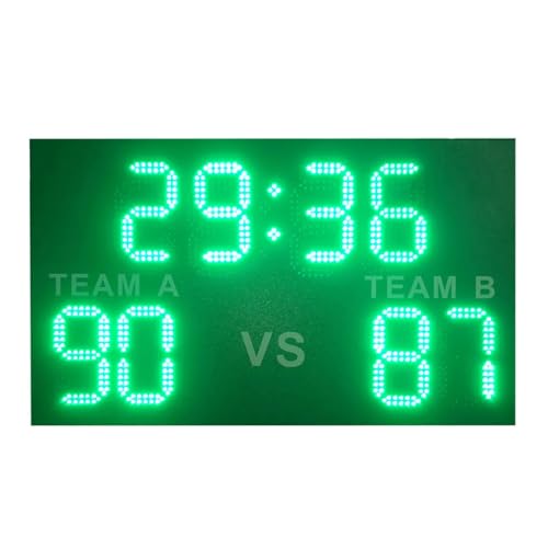 33W Wall-Mounted Electronic Scoreboard, 8 Inch Led Digital Water Proof Score Display with Remote Control, 60° Viewing Angle, for Basketball, Football, Tennis