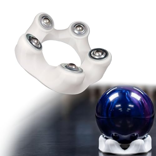 Bowling Ball Spinner, Bowling Cup Rotating Bowling Ball Cup Holder, Spare Balls Holder Spinner for Bowlings Sports Ball Display Stand Suitable for All Balls Types,Easy to Use - color: white-05