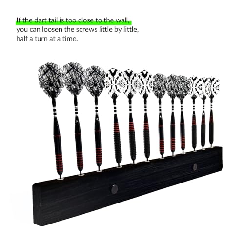 DIMBOI Wood Dart Holder Wall Mount Displays 4 Sets for A Total of 12 Steel/Soft Tip Dart