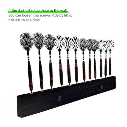 DIMBOI Wood Dart Holder Wall Mount Displays 4 Sets for A Total of 12 Steel/Soft Tip Dart