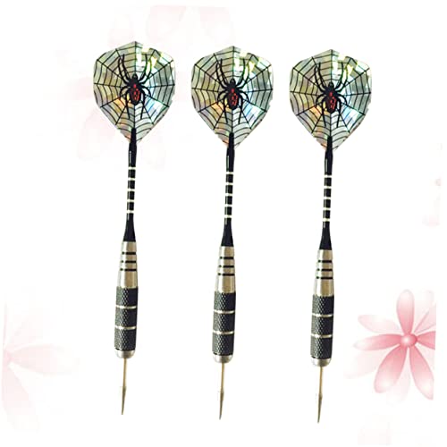 3pcs Professional Needle Tipped Darts Spider Pattern Aluminum Shafts and Flights for Sports Events and Recreational Play