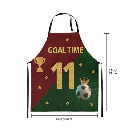 Manfei Baseball Kids Kitchen Apron - color: Golden