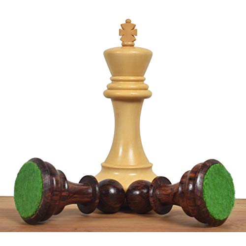 RoyalChessMall -4.1" Pro Staunton Wooden Chess Pieces Only Set - Weighted Rosewood - style: Rosewood