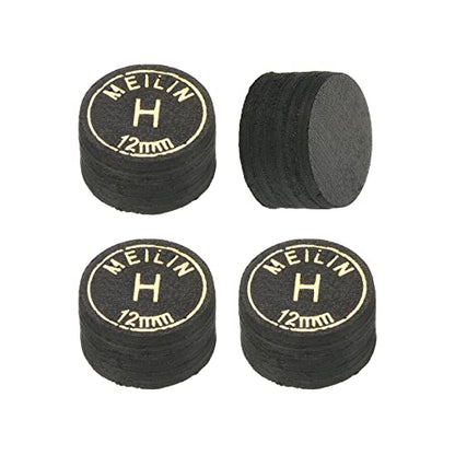 PATIKIL Pool Cue Tips Multiple Layer Pool Billiard Cue Tips Laminated Glue-on Snooker Stick Tip Billiard Accessories - size: 12mm, style: Hard