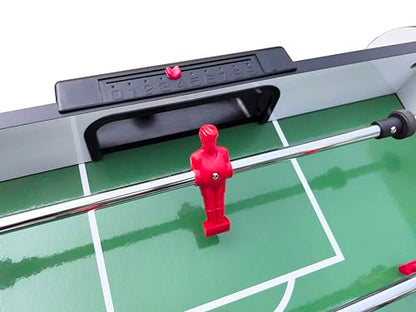 Foosball Table – 48" x 24" x 31" Indoor Soccer Game Desk, Easy Assembly Storage, Family Activity for Adults Teens Office Club School, 2 Balls