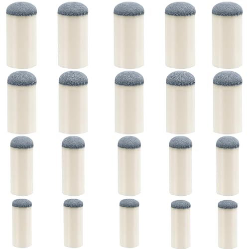 20pcs Slip On Pool Cue Tips, 4 Sizes Pool Queue Stick Tips Replacement Kit, Billiard Cue Sticks Tips Pool Cue Repair Kit Pool Table Accessories (9mm/ 10mm/ 12mm/ 13mm, Each Size 5pcs)