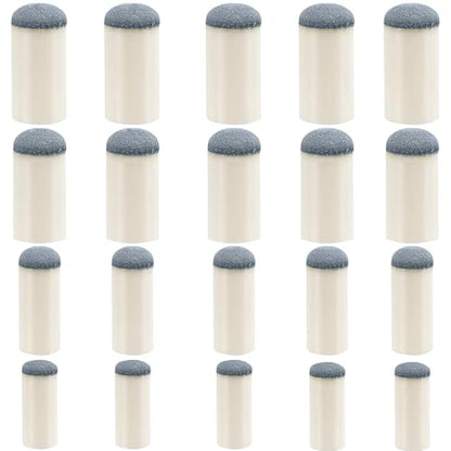 20pcs Slip On Pool Cue Tips, 4 Sizes Pool Queue Stick Tips Replacement Kit, Billiard Cue Sticks Tips Pool Cue Repair Kit Pool Table Accessories (9mm/ 10mm/ 12mm/ 13mm, Each Size 5pcs)