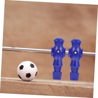 Kisangel 8Pcs Foosball Mechanical Players Table Soccer Game Replacement Parts Resin Football Figures for Standard Rods Easy to Install Smooth Surface Blue White