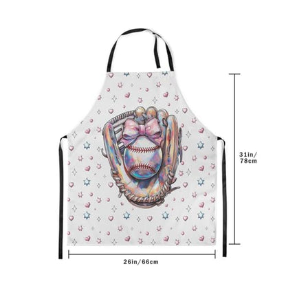 Manfei Baseball Kids Kitchen Apron - color: Princess Pink
