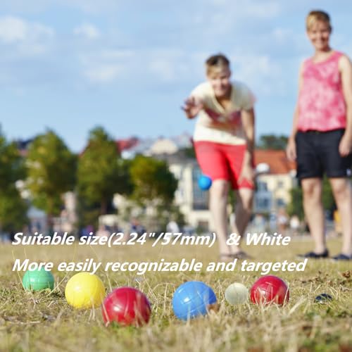 Pallino Ball Replacement for Bocce Ball Game and Boule Game Tournament Quality 2.24 in/57 mm White