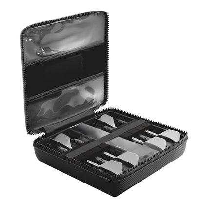 Casemaster Ventura Pro Darts Case, Holds 12 Steel Tip or Soft Tip Darts Fully Assembled, Hard Shell Dart Case with 2 Storage Tubes, Dart Storage Accessories