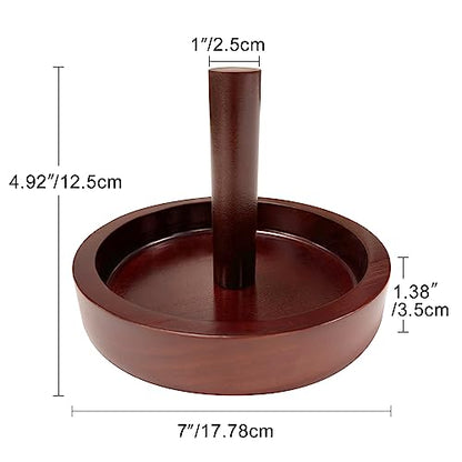 Wood Cone Talc Bowl Cone Chalk Holder for Pool/Billiards Table - color: Burgundy