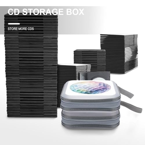 Cute Water Color Golf Ball CD Case DVD Storage Case Portable for Car Home Travel