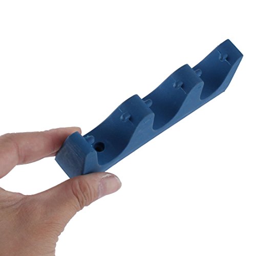 Ruilogod Rubber Snooker Table Billiard Wall Mounted 3 Cue Sticks Rack Holder Pool Blue (id: e21 dea 68c 59b 77a