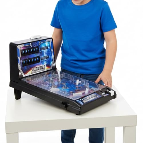 Table Electronic Pinball Game, Action and Reflex Game for Children and familiy, Pinball Machine with Lights & Sounds, for Family Kids and Adults