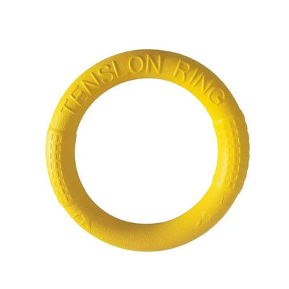 Outdoor Fitness Dog Training Ring, Floating Traction Toy Round Dog Pull Ring Interactive Game Tool, Suitable for Medium and Large Dogs (Yellow, Large) - size: Large