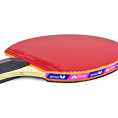 Butterfly B702FL Shakehand Table Tennis Racket | China Series | Powerful Carbon Blade and Rubber Combination with Racket Case | Recommended for Intermediate Level Players