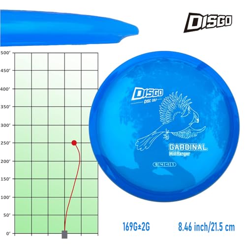 DISGO-GM1 Mid-Range Golf Disc - PDGA Approved Stable Flyer for Accuracy - Driver for Disc Golf Beginners & Players (Colors Vary) - color: CR Blue G