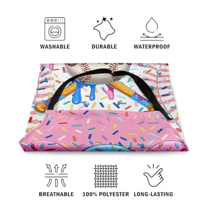 Manfei Baseball Ice Cream Kids Kitchen Apron - color: Pink