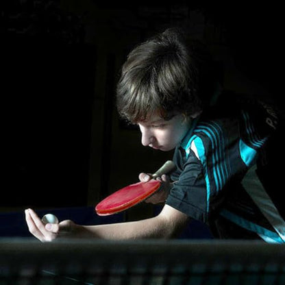 Mikikit Table Tennis Racket Set with Double Sided Reverse Adhesive Paddles Balls and Carry Bag High Friction Rubber for Strong and Comfortable Grip Outdoor Pingpong Bat Kit