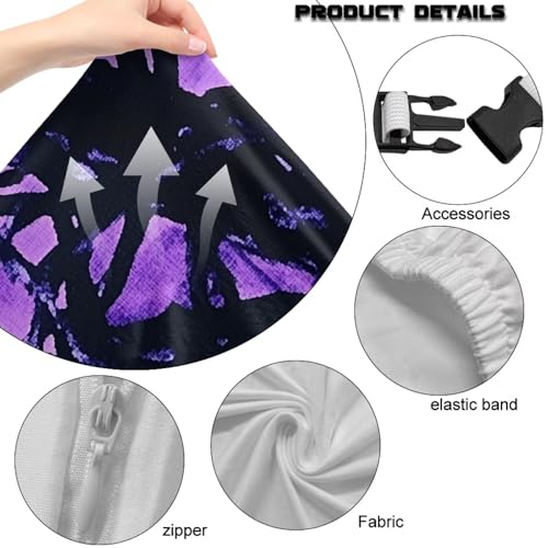 Purple Camouflage Hunting Print 4 Pcs Gaming Chair Covers Slipcovers with Armrest Covers Breathable Soft Computer Chair Cover Stretch Gamer Chair Cover Cat Scratch Proof - color: Purple Camouflage Hunting