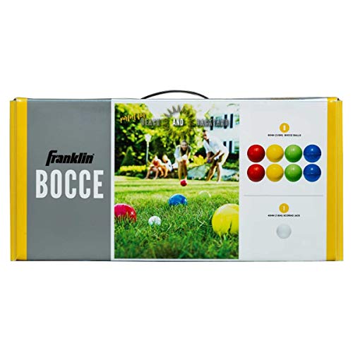 Franklin Sports Bocce Ball Set — 8 All Weather Bocce Balls and 1 Pallino — Beach, Backyard Lawn or Outdoor Party Game — Professional, American, and Starter Set Options - style: Starter