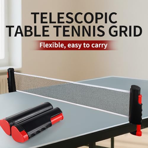 Retractable Table Tennis Net, Portable Quick Setup, 20x15x6cm, Sports Equipment, Adjustable Tennis Net and Post, Stable Clamp Support Use, for Home Indoor Practice Training