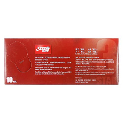 DHS Sports D40 3 Star Table Tennis Balls - ITTF Approved 3 Star, Match and Elite Training Use, Premium ABS Material, 40mm Seamed, 10 Balls Pack