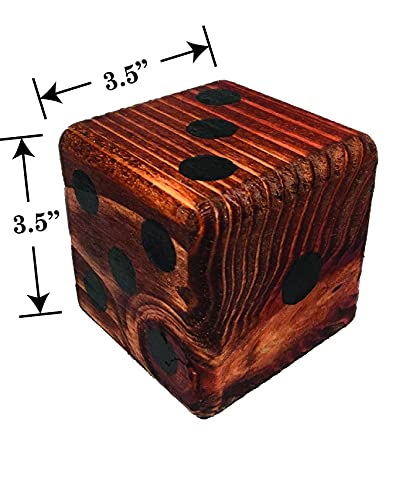 Lawn Dice Set - 6 Giant solid wood yard dice with hand painted pips - Yardzee and Yarkle scorecards available. Makes a great Christmas Gift