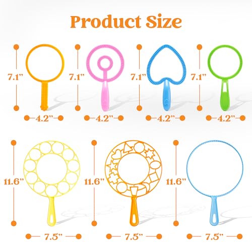 JOYIN 29 Pcs Big Bubble Wands Set, Giant Bubble Wand Bulk with Tray for Kids Outside Blowing, Toys for Summer Easter Party Favor Birthday Toddlers - style: Classic
