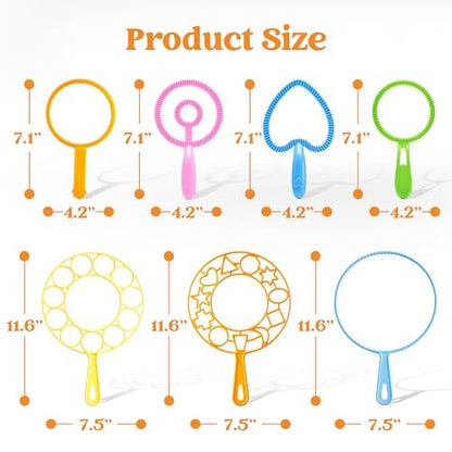 JOYIN 29 Pcs Big Bubble Wands Set, Giant Bubble Wand Bulk with Tray for Kids Outside Blowing, Toys for Summer Easter Party Favor Birthday Toddlers - style: Classic