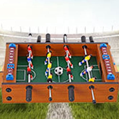 Table Football, 13.5'' Mini Foosball Table Soccer Tabletop Football w/ 2 Footballs and Soccer Keepers, Wooden Tabletop Foosball Game Accessories for Family Play Indoor & Outdoor