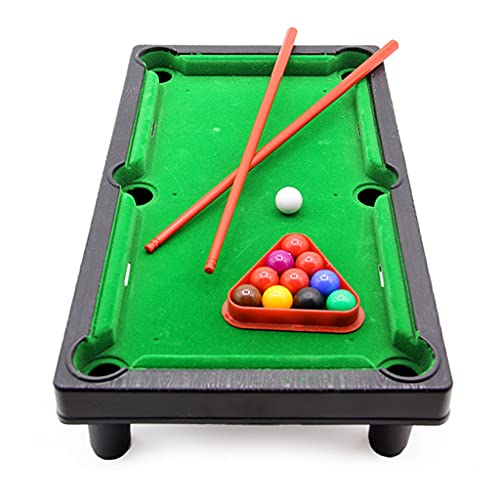 Mini Pool Table Tabletop Desktop Billiards Snooker Game with 2 Sticks & Home Office Desk Stress Relief Games Billiards Snooker