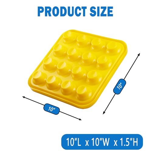 Standard Pool Billiard Ball Tray, Black Plastic Pool Ball Carrying Tray for Billiard Pool Table, Billiard Ball Storage Holder (Yellow) - color: Yellow