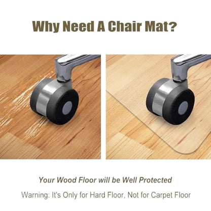 Clear Table, Floor Protector Mat, PVC Chair Mat for Hard Floors, Anti Scratch Waterproof Easy Clean Non-Slip for Office Dresser Night Stand Computer Writing Desk Tabletop