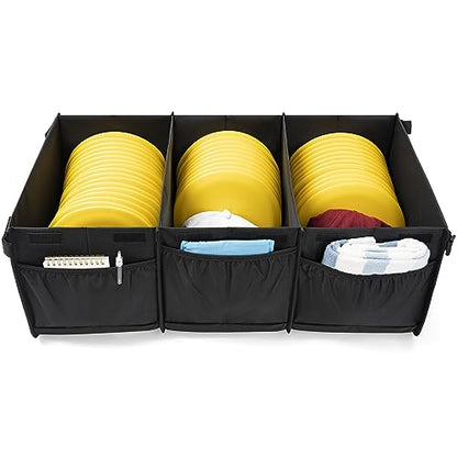 Disc Golf Storage Bag Durable Large Capacity with Dividers and Multi Side Pockets, Black - style: 24 X 15 X 10 Inch