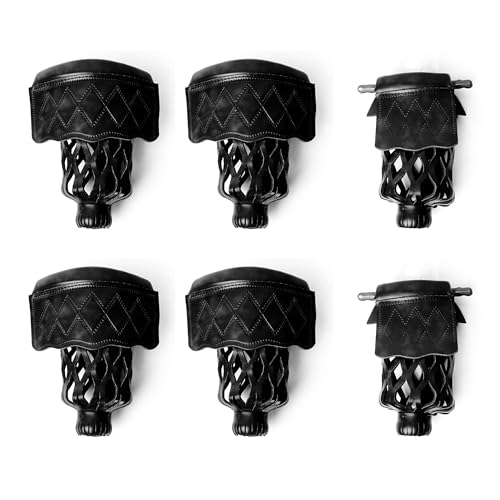 GSE Games & Sports Expert Set of 6 Heavy Duty PU Leather Billiard Pool Table Pockets, Billiard Pool Table Accessories (Several Colors & Styles Available) - color: Black - Diamond