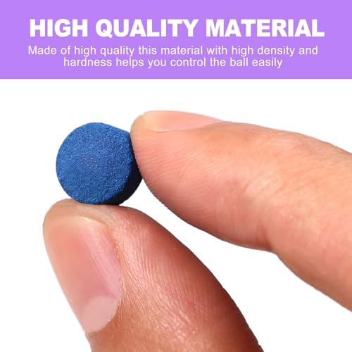25 Pcs Pool Cue Tips 13mm Billiard Stick Cue Tips Replacement Kit - Hard Leather Pool Cue Tip Repair Kit for Pool Snooker Games - Professional Performance & Precision Control