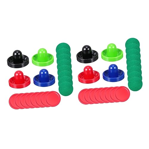 VANZACK 2sets Air Hockey Pucks of Replacement Accessories for Game Tables Includes Felt Pucks Lightweight Sturdy for Air Hockey Tables