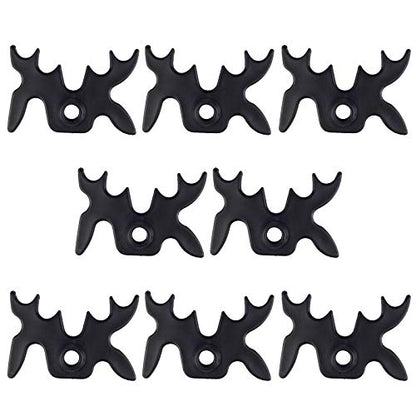 8 Pack Plastic Moosehead Pool Billiard Cue Bridge Head (Black)