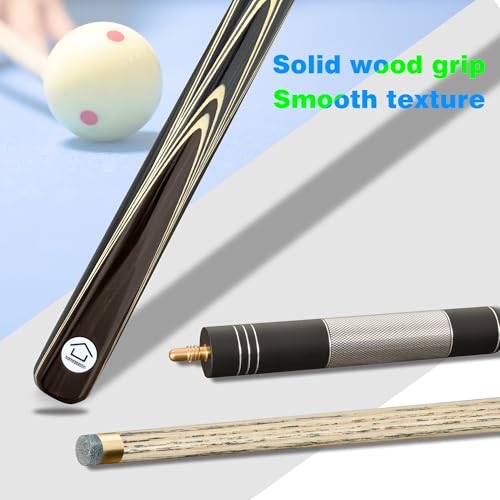 HomeSeason 57inch Snooker Cue Stick 18oz 3/4 Jointed Pool Cue, with Extension, Cue Case, Durable Ash Wood and Red Maple Construction Billiards Cue - color: HSS14