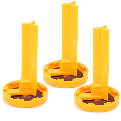 3Pcs Billiard Cue Repair Tool, L Shaped Cue Tip Clamp & Pool Stick Replacement Kit, Professional Yellow, for Snooker, Pool, Billiard Cue Tip Repair, Maintenance and Reshaping